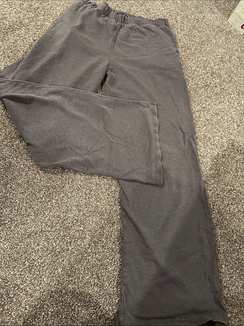 Brandy Melville Charcoal Gray Wide-Leg Sweatpants